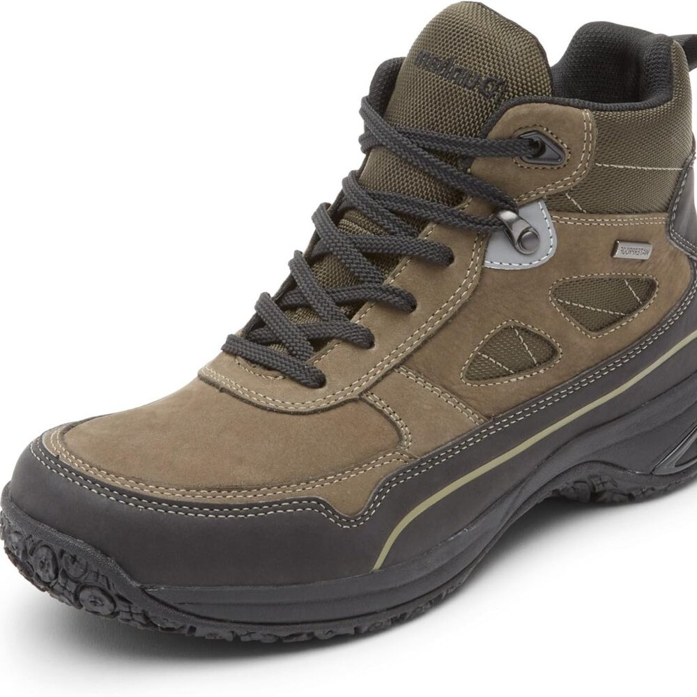 Dunham Men's Khaki Cloud Plus II Leather Waterproof Ankle‎ Hiking Boot Size 8.5